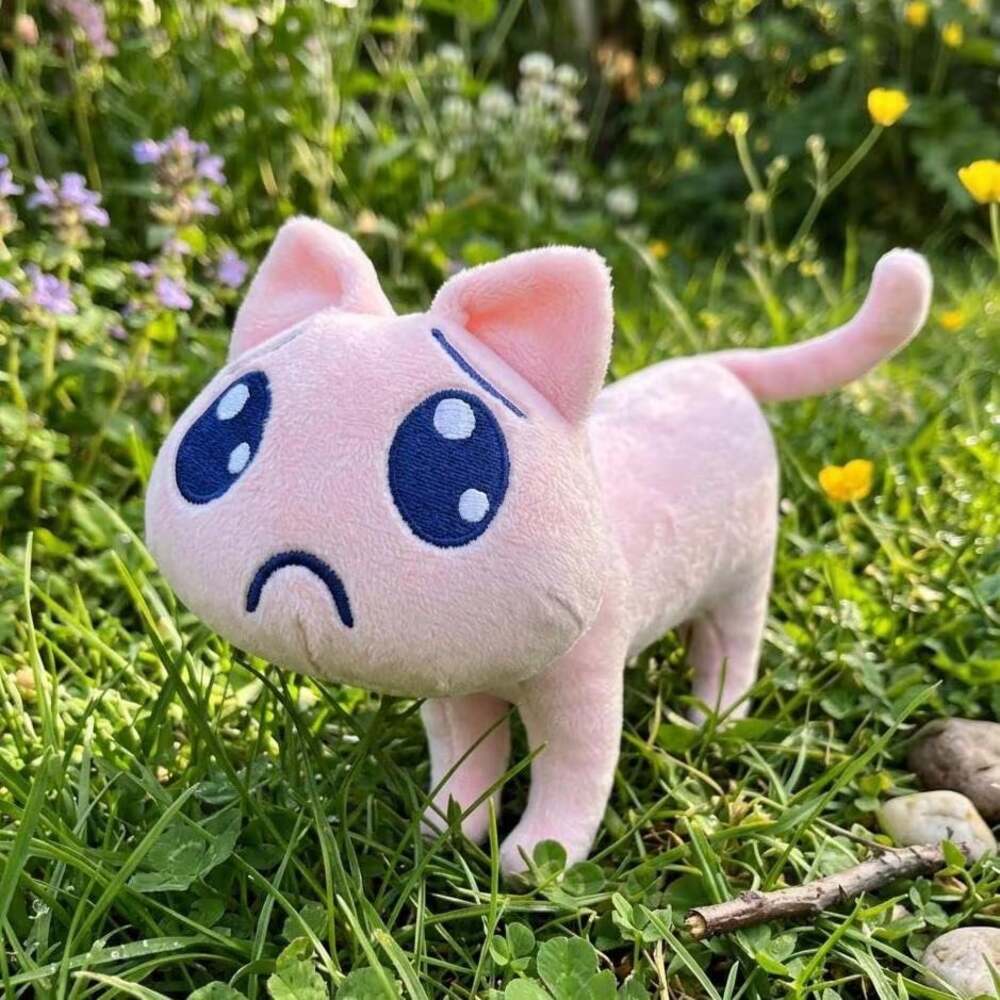 P-Chan Plush | Needy Streamer Overload Mascot, Pink Cat Stuffed Toy (15Cm)